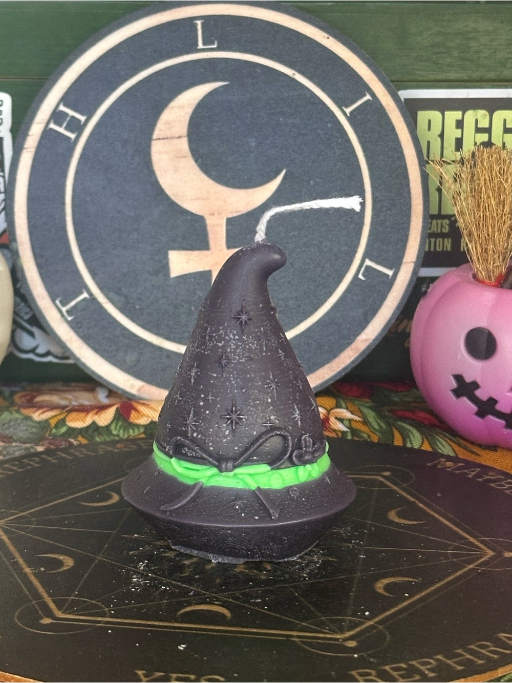 Black Witch Hat Candle